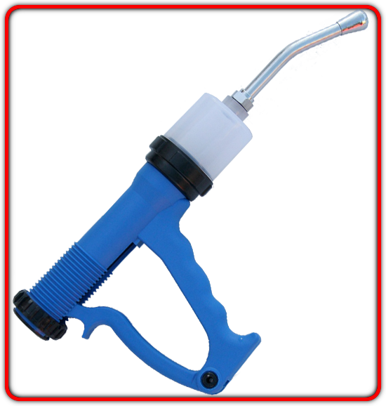 The RED Lube Gun delivers lube easily and cleanly to exactly where it is needed